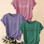 Mixed Pack Letter Print Fashion Retro Women's Summer Casual Sporty Round Neck Short Sleeve T-Shirt